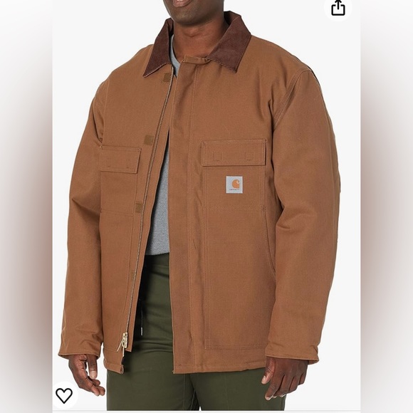 🦆 Carhartt Men's Traditional Arctic Quilt Lined Duck Jacket Brown US Large 🦆 - Picture 7 of 7
